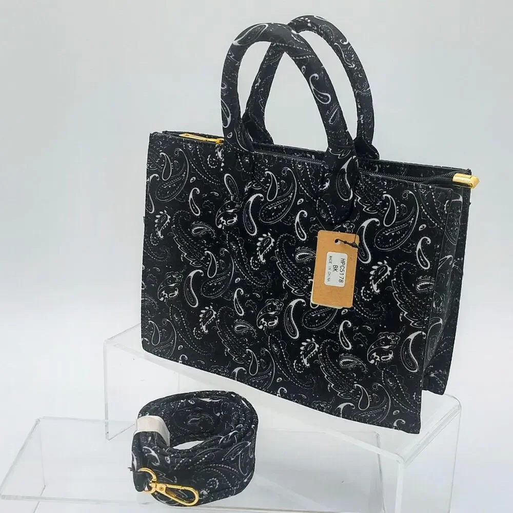 Bandana print canvas medium tote